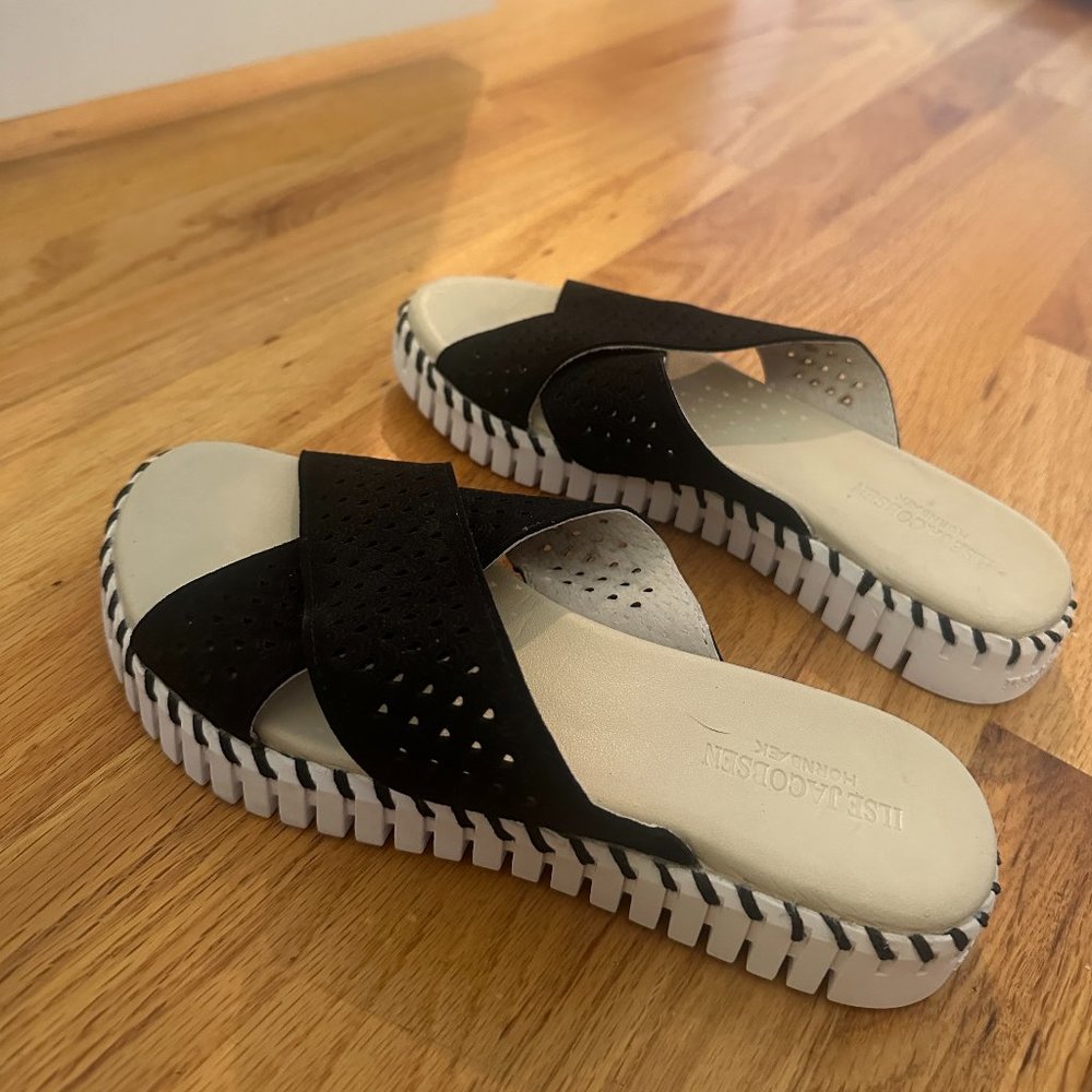 Ilsa Jacobsen Black Tulip Sandals size 36 (I wear 6.5 and these fit well)